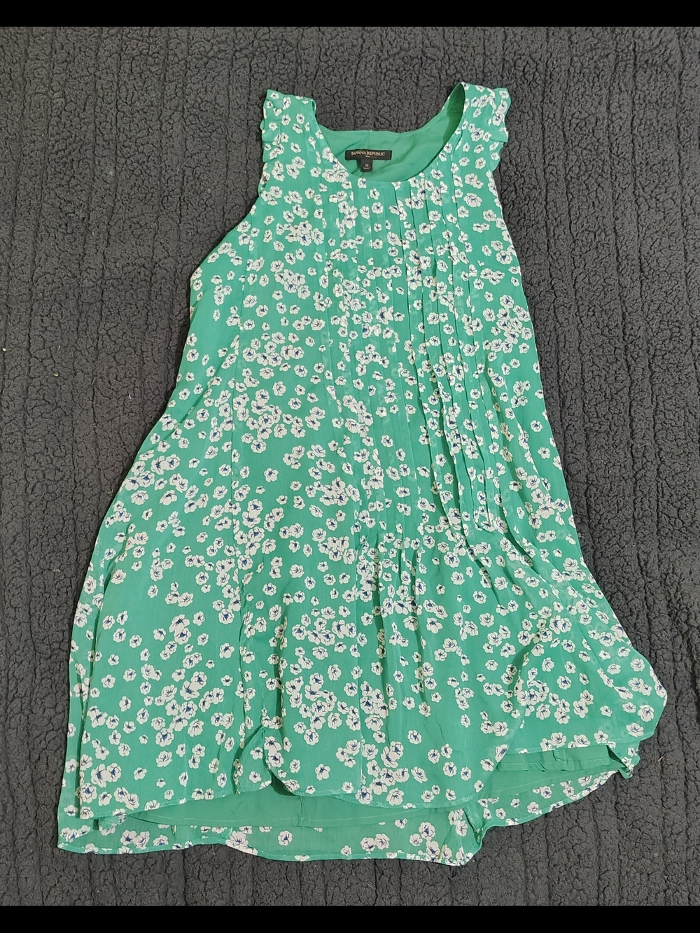 Banana Republic Teal Green Floral Dress